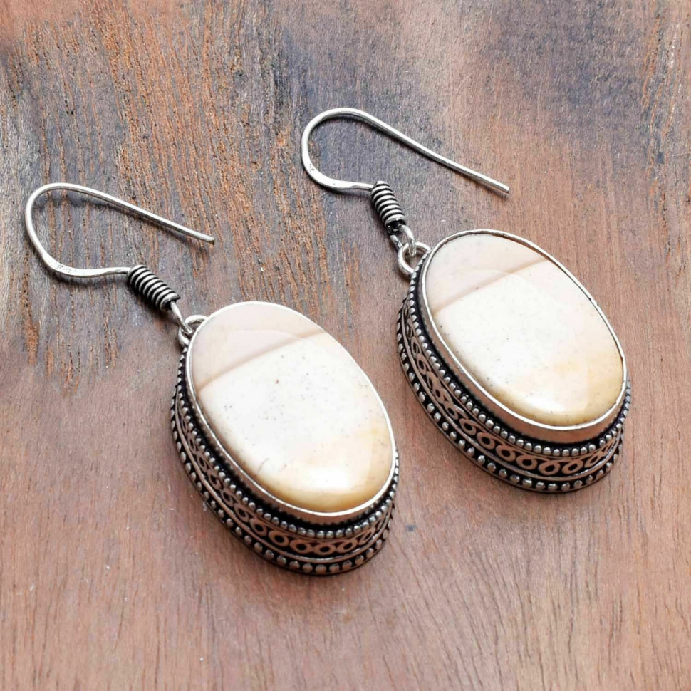 

Серьги с камнем мукаит AE-20316