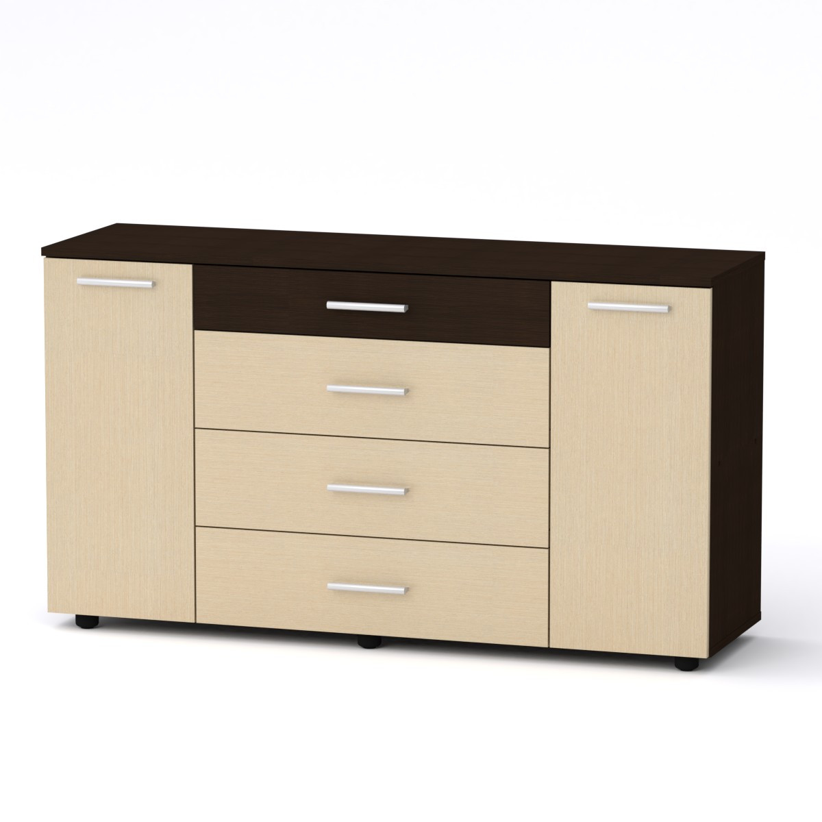 

Комод Компанит 1-3-2 Венге комби (130х38х73 см)