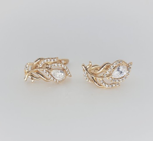 

Серьги Xuping Медицинское золото 1,8см (б014)