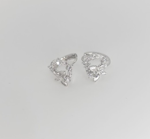 

Серьги Xuping с цирконами Медицинское золото 1,2см (б005)