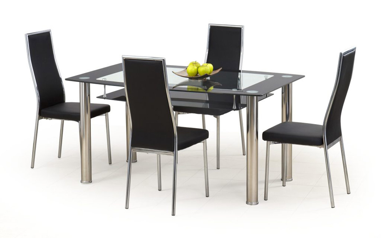 

Стол обеденный Cristal black Halmar