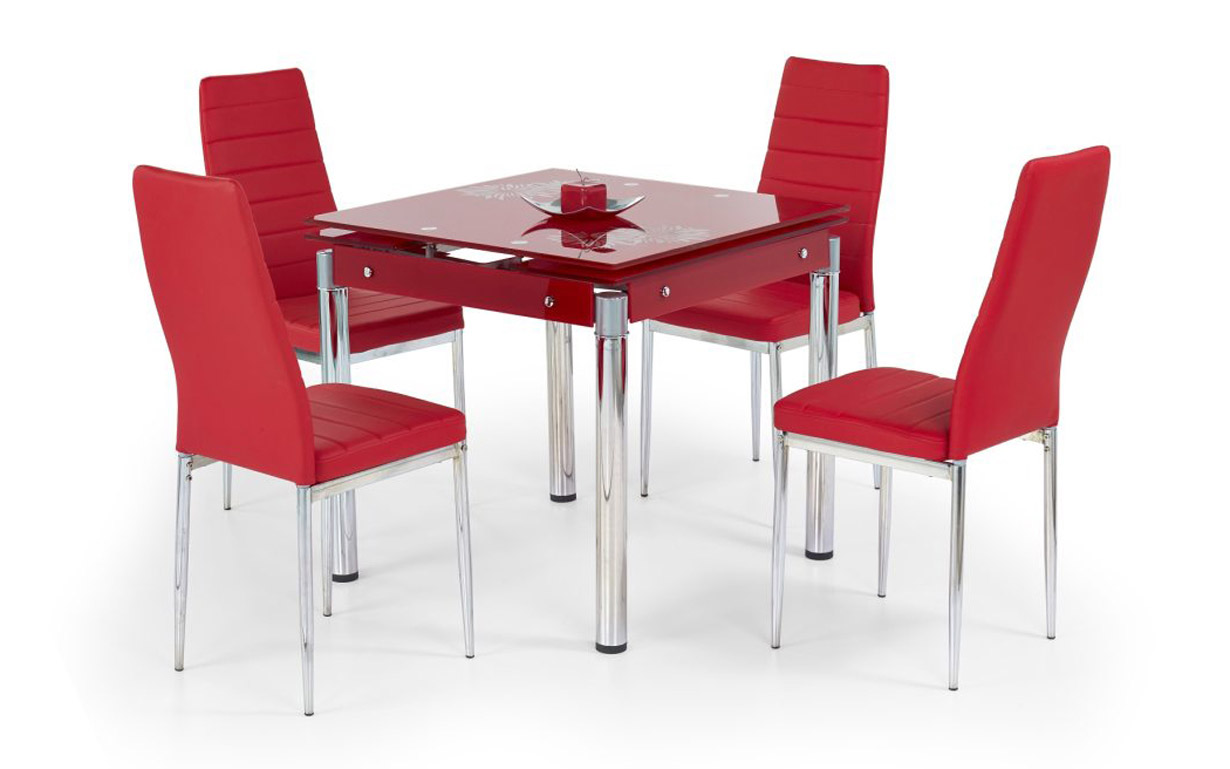 

Стол обеденный Kent chrome steel red Halmar