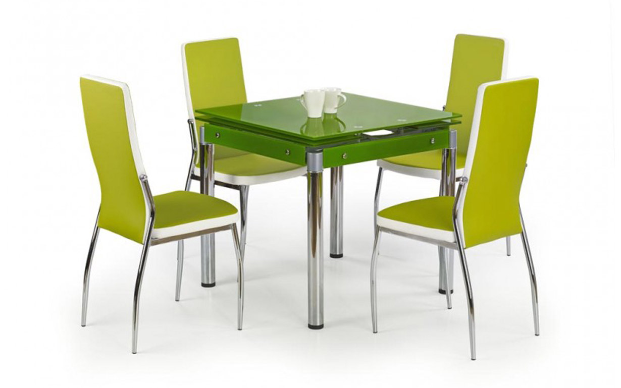 

Стол обеденный Kent chrome steel green Halmar