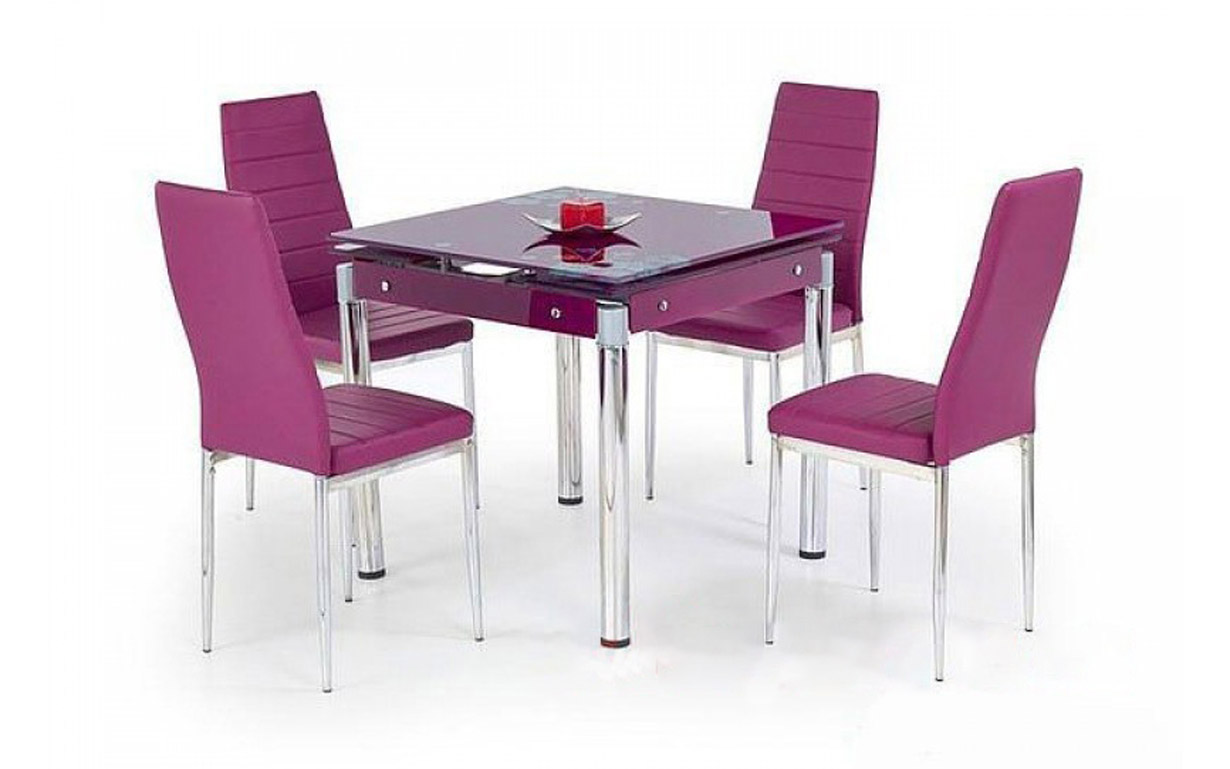 

Стол обеденный Kent chrome steel violet Halmar