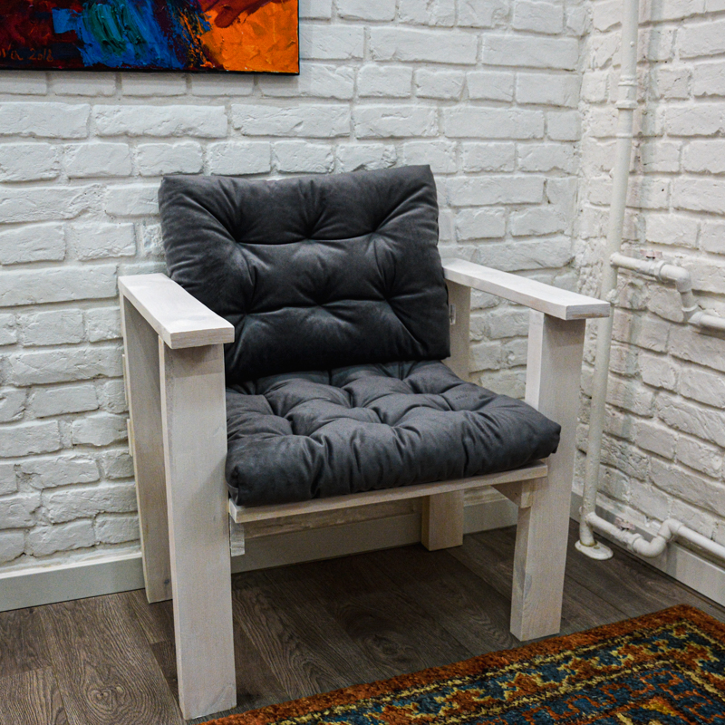 

Подушка для садового кресла Time Textile Velours STEEL Серый 13744-sp 40х60