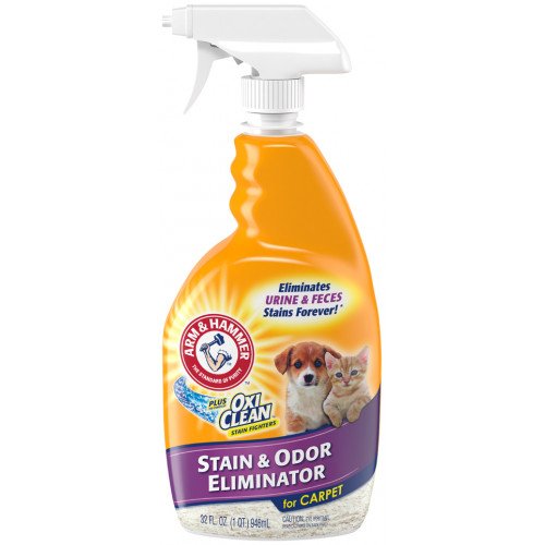 

Спрей Arm&Hammer Pet Stain & Odor Eliminator Plus OXICLEAN уничтожитель запахов и пятен, 907 мл