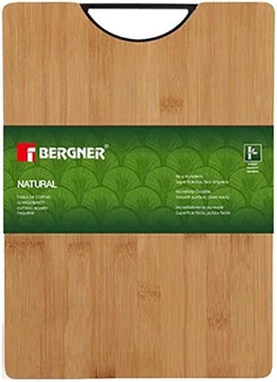 

Доска разделочная Bergner Natural Line 35х25х3см бамбуковая