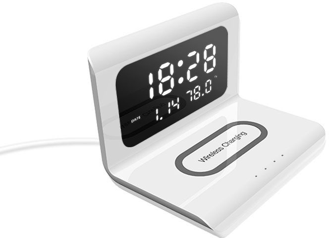 

Беспроводное зарядное устройство Ailink Alarm Clock Gen2 Wireless Charger 4 в 1 Белый