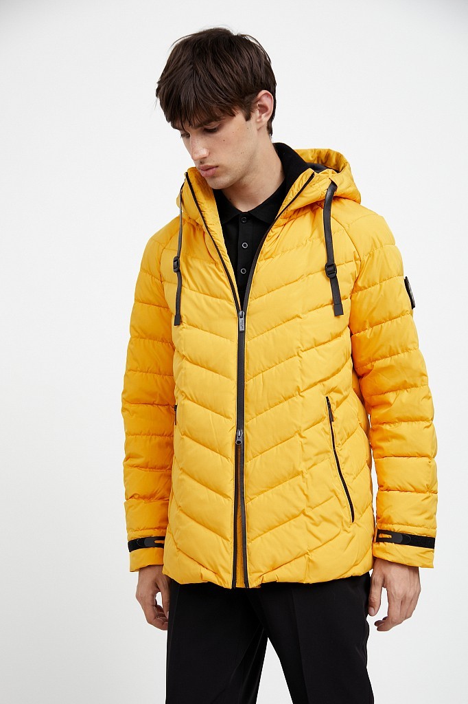 

Мужской пуховик с капюшоном Finn Flare 28042000A-421 XXL Желтый