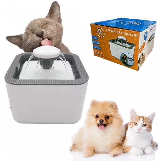 

Поилка - фонтан для животных Pet Water FOUNTAIN Серый (П- 14340)