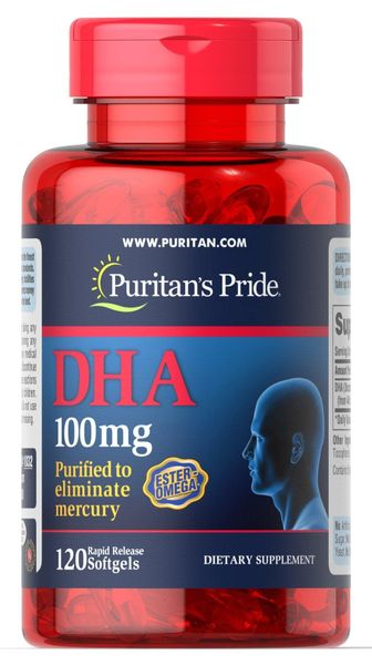 

Рыбий жир DHA Puritan's Pride 100 мг 120 капсул (PP262)