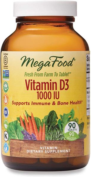

Витамин D3 Vitamin D3 MegaFood 1000 МЕ 90 таблеток (MF074)