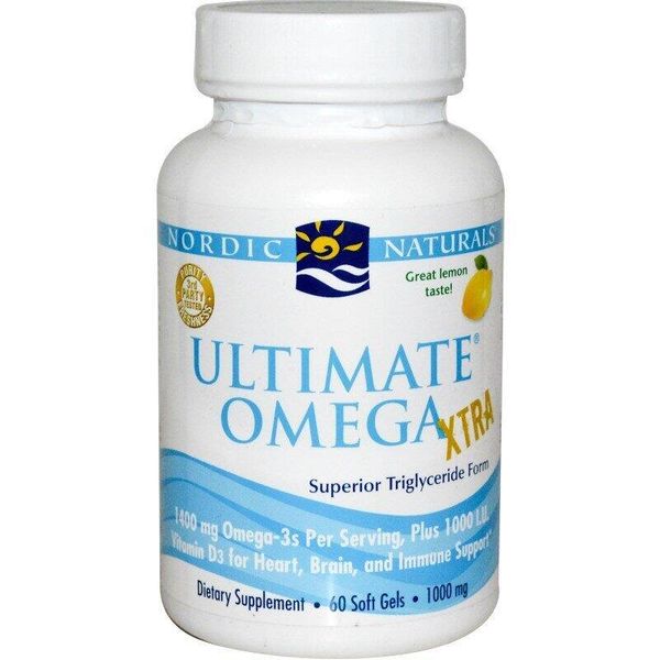 

Рыбий жир Омега-3 Ultimate Omega Xtra Nordic Naturals лимон 1000 мг 60 капсул (NN008)
