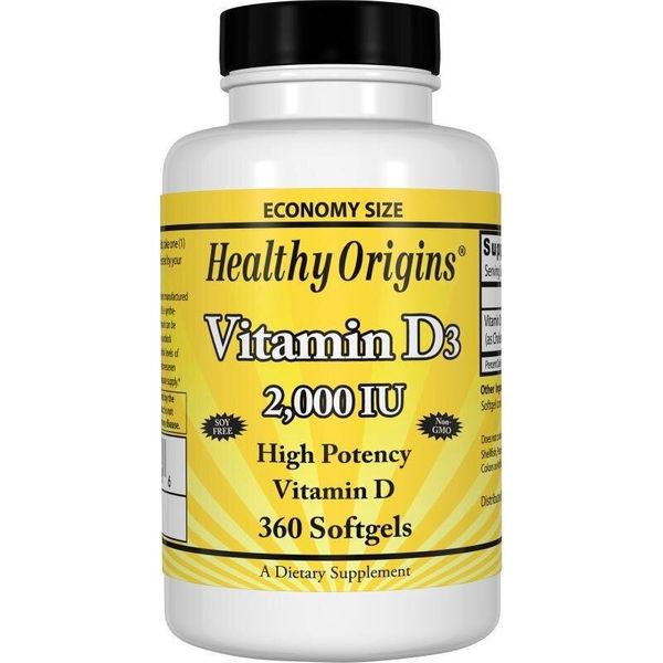 

Витамин D3 Vitamin D3 Healthy Origins 2000 МЕ 360 капсул (HO079)