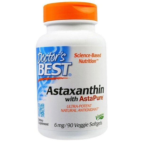 

Астаксантин Astaxanthin with AstaPure Doctor's Best 6 мг 90 капсул (DB054)