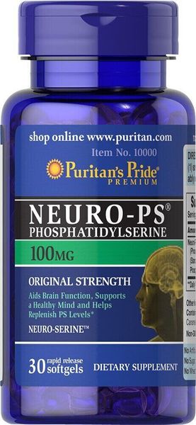 

Фосфатидилсерин Neuro-PS (Phosphatidylserine) Puritan's Pride 100 мг 30 капсул (PP430)