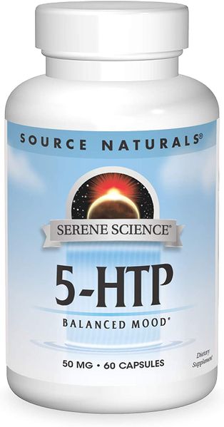 

5-HTP 5-гидрокси L-триптофан Source Naturals 50 мг 60 капсул (SNS200)