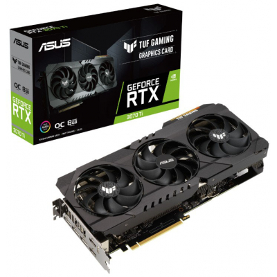 

Відеокарта ASUS GeForce RTX3070 Ti 8Gb TUF OC GAMING (TUF-RTX3070TI-O8G-GAMING)