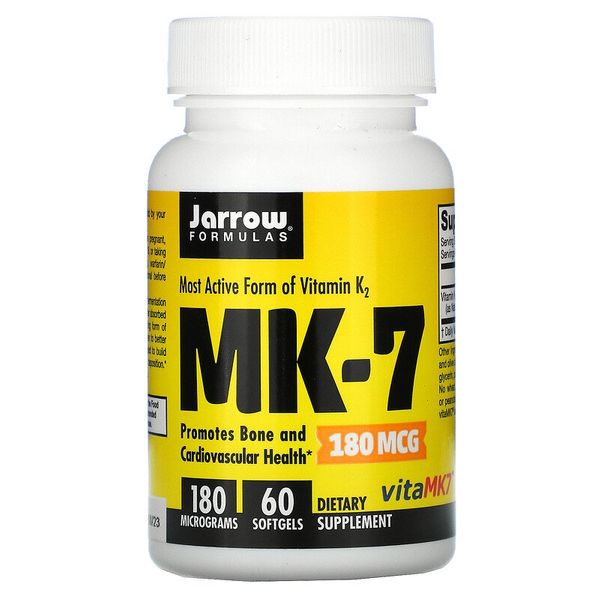 

Витамин К2 Vitamin K2 as MK-7 Jarrow Formulas 180 мкг 60 капсул (JF121)