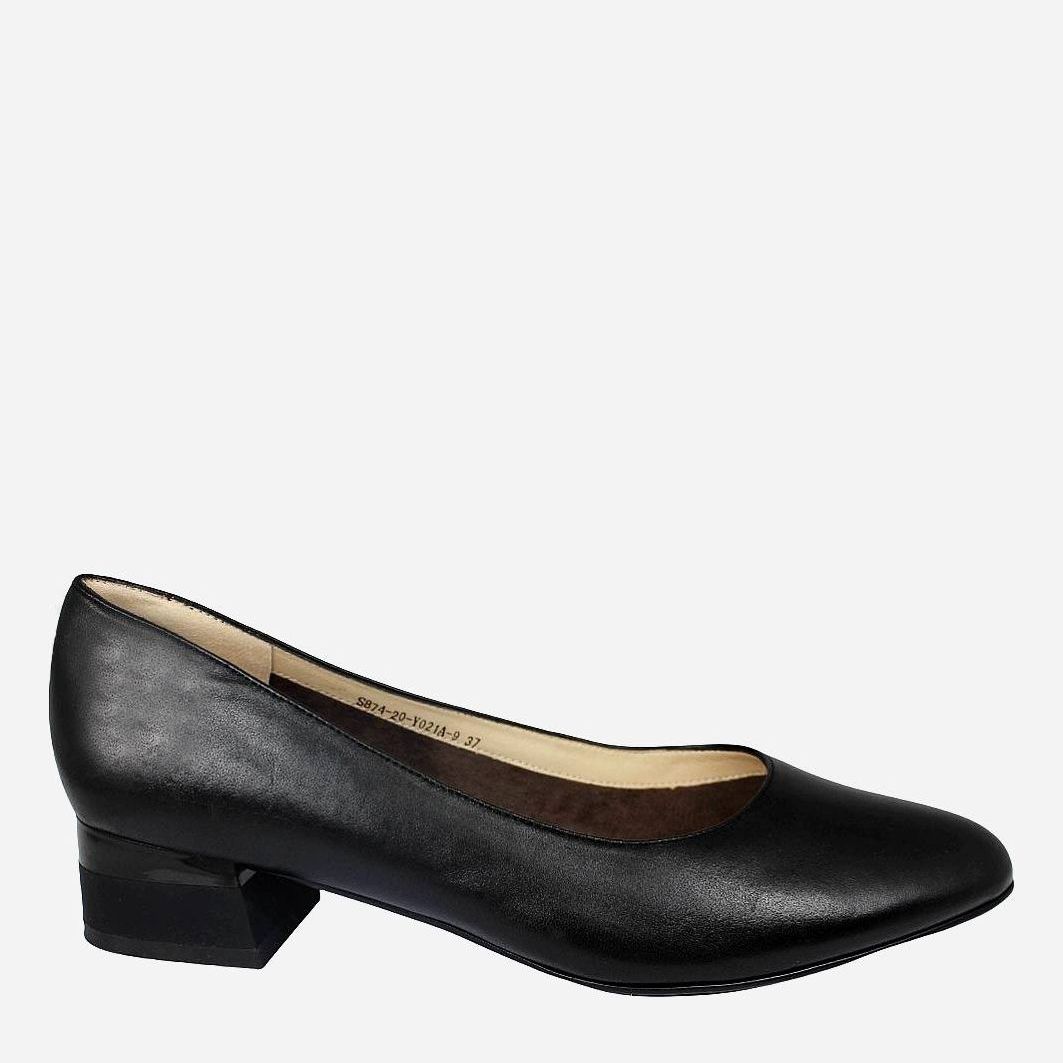 Акція на Жіночі туфлі зі шкіри Blizzarini S874-20-Y021A-9 40 (25.5 см) Чорні від Rozetka