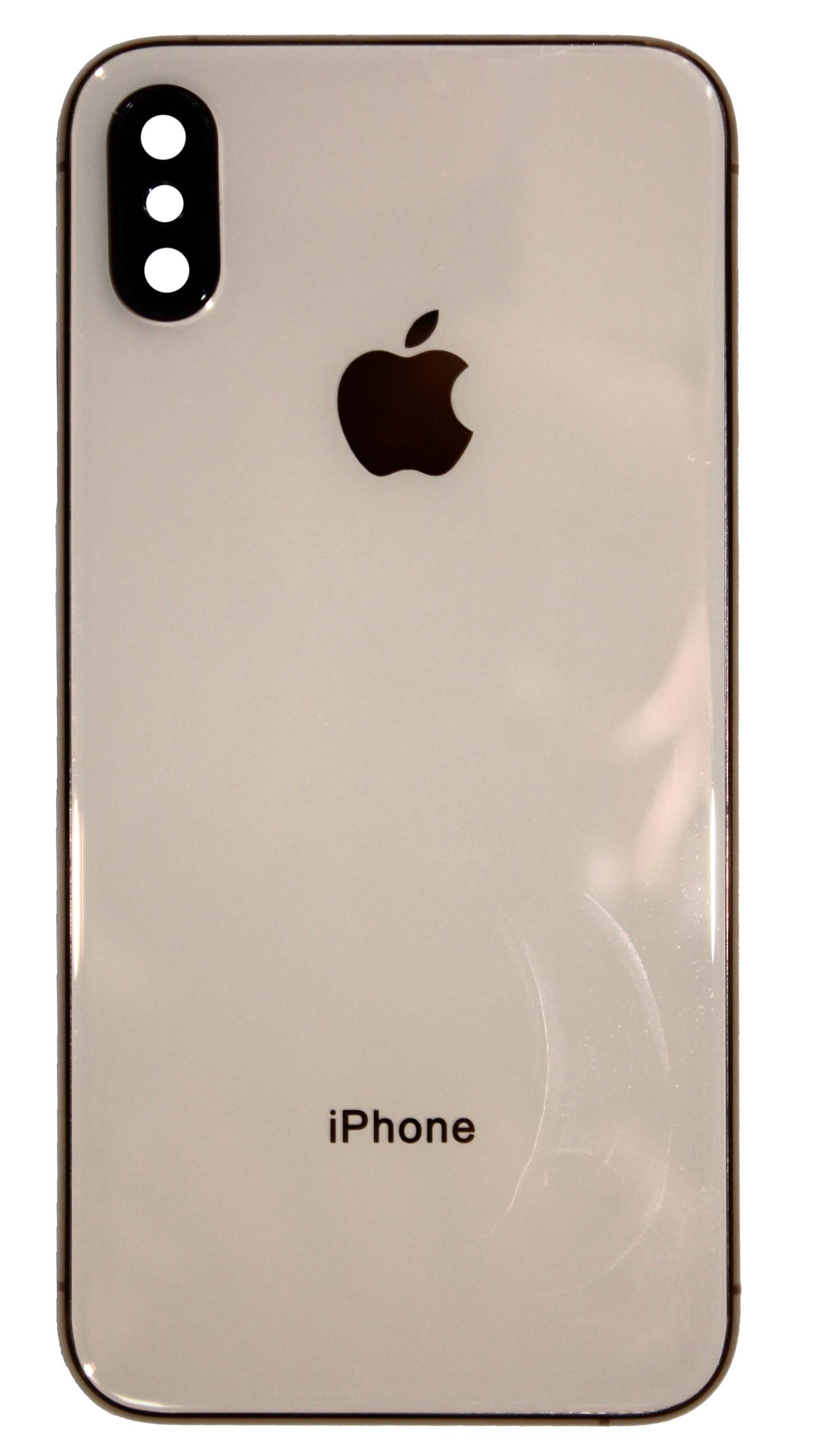 

Крышка задняя iPhone XS с рамкой Gold