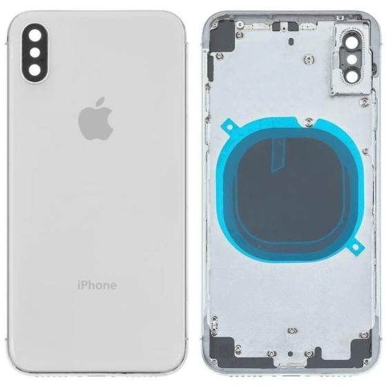 

Крышка задняя iPhone X с рамкой Silver