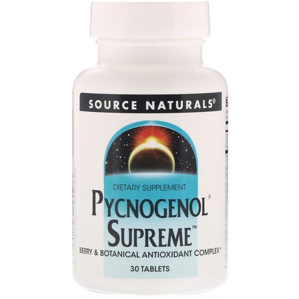 

Пикногенол (кора сосны) Pycnogenol Supreme Source Naturals 30 таблеток (SNS048)