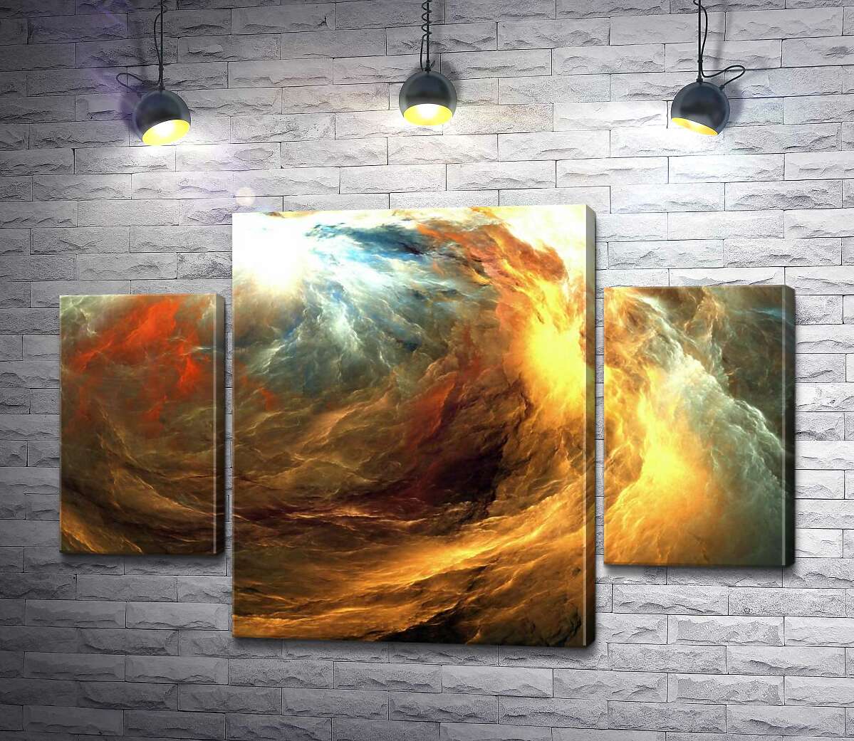 

Модульная картина ArtPoster Вспышки молнии в скоплениях грозовых облаков 100x69 см Модуль №7