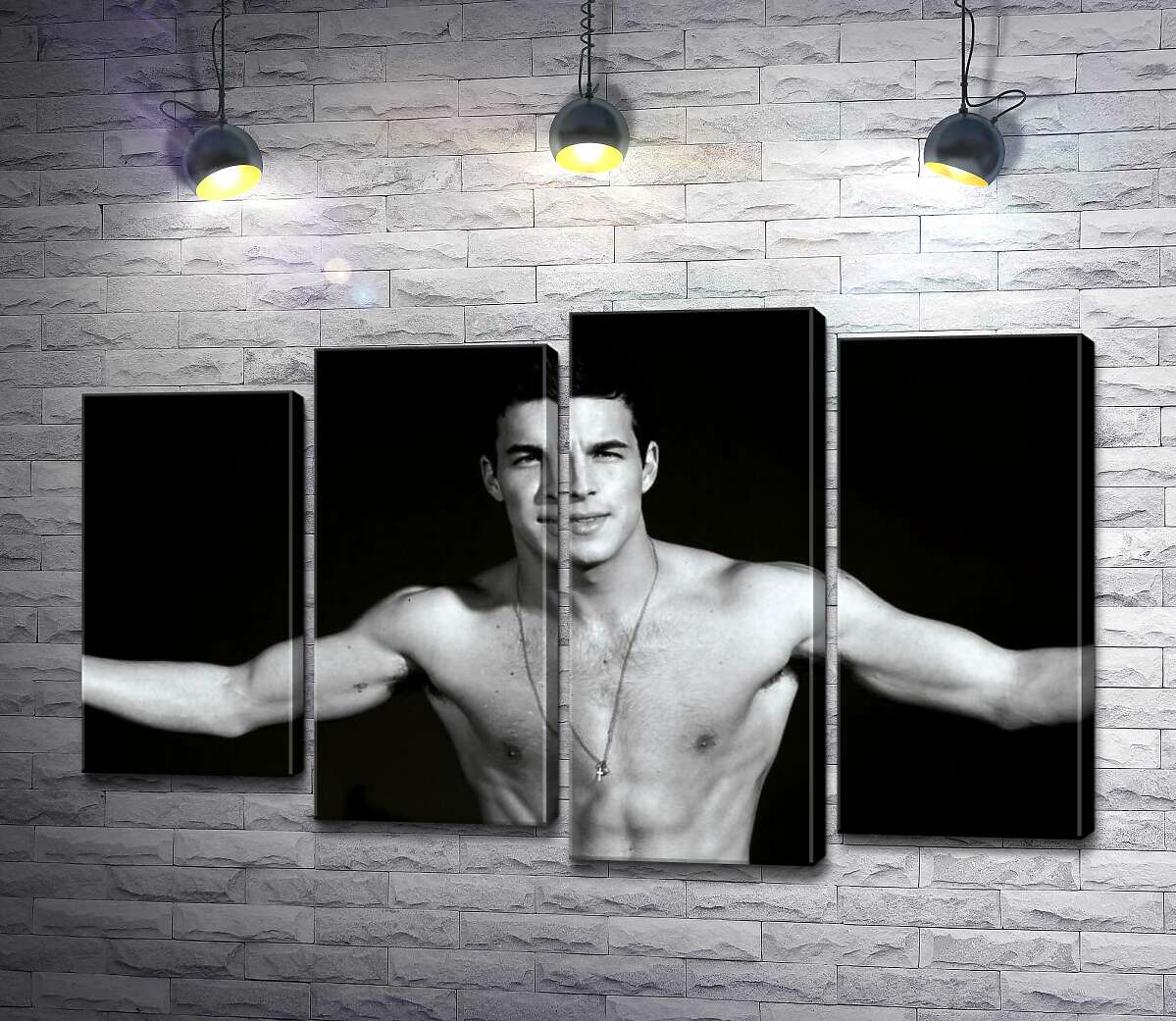 

Модульная картина ArtPoster Брутальный Марио Касас (Mario Casas) с обнаженным торсом 132x83 см Модуль №21