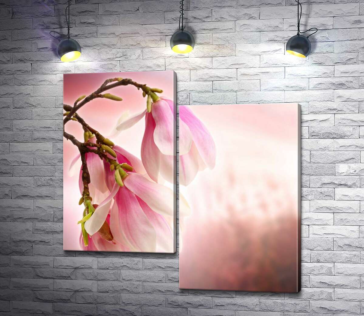 

Модульная картина ArtPoster Весенняя магнолия распускает свои бархатные лепестки 130x131 см Модуль №5