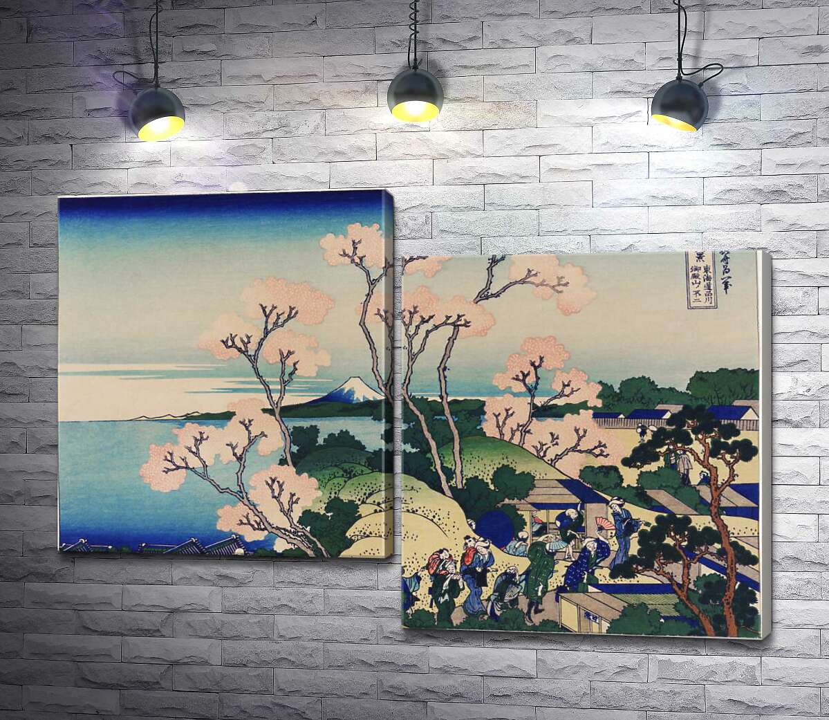 

Модульная картина ArtPoster Вид на Фудзи с горы Готэнъяма у реки Синагава (Goten-yama hill, Shinagawa on the Tokaido) - Кацусика Хокусай (Katsushika Hokusai) 100x69 см Модуль №5