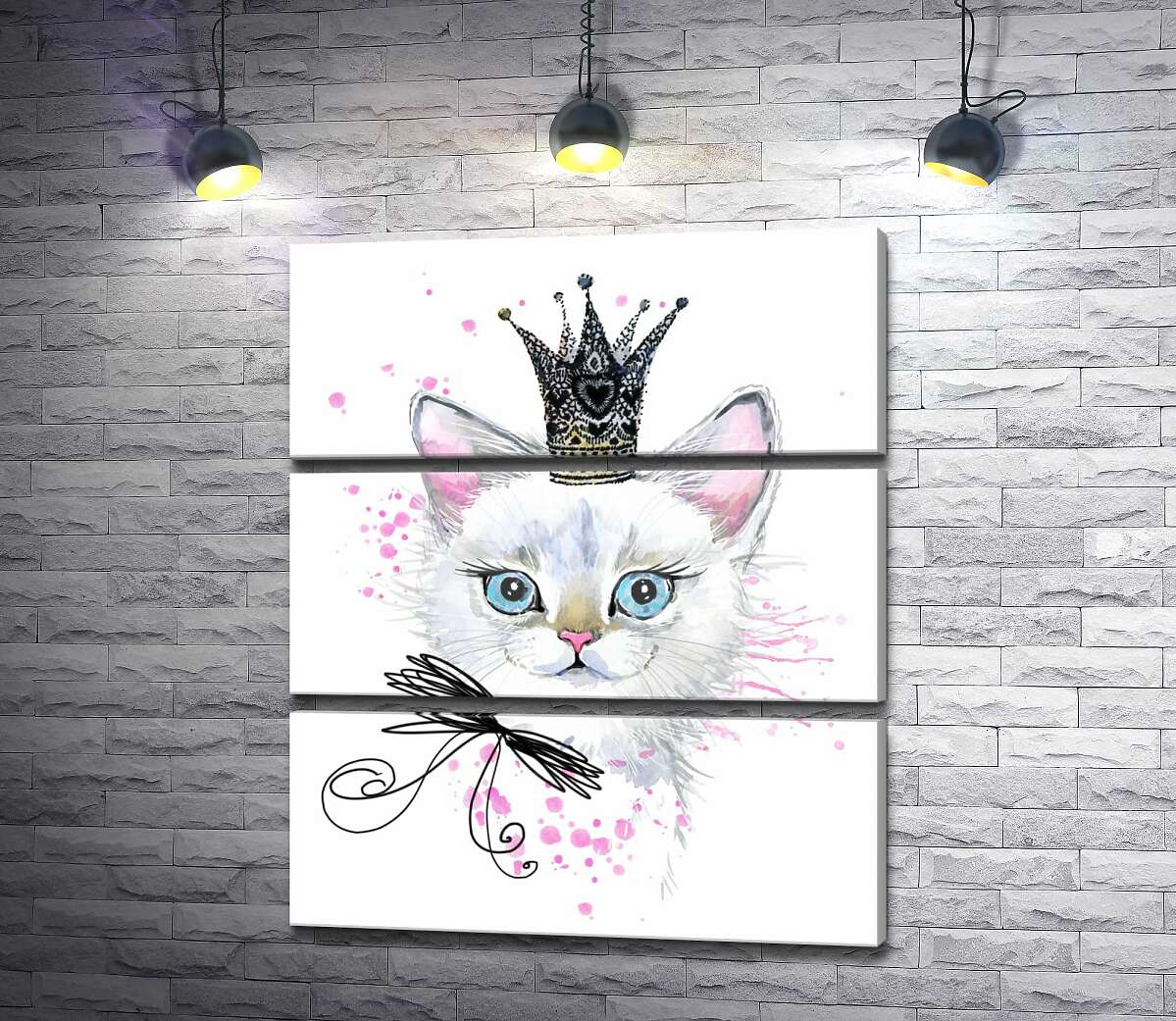 

Модульная картина ArtPoster Взгляд голубых глаз белой кошечки-принцессы 130x156 см Модуль №13