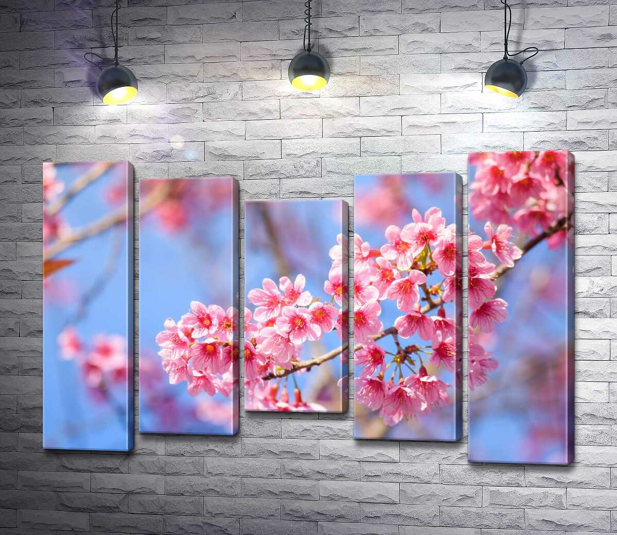 

Модульная картина ArtPoster Воздушная ветка, усеянная нежными цветами персика 130x88 см Модуль №28
