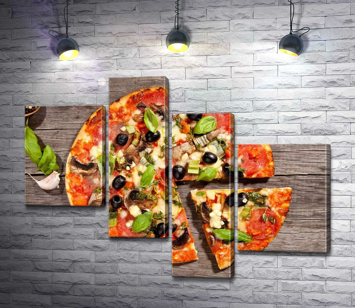 

Модульная картина ArtPoster Вкус Италии в каждом кусочке пиццы 130x99 см Модуль №20
