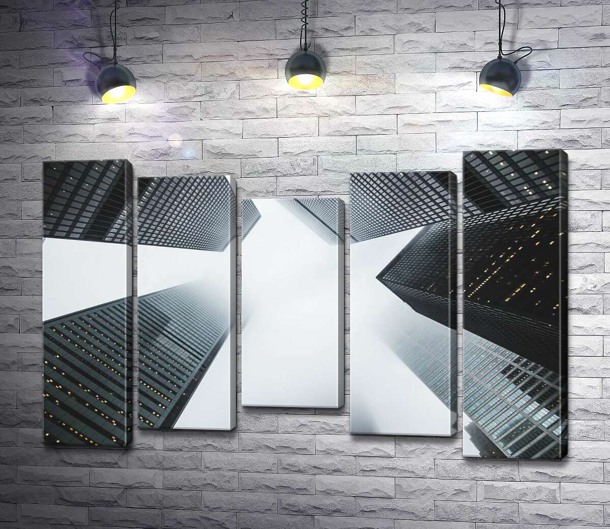 

Модульная картина ArtPoster Верхушки небоскребов тонут в дымке тумана 100x69 см Модуль №28