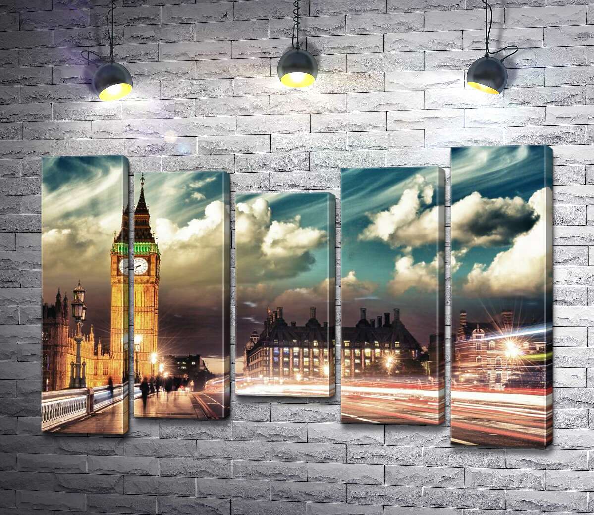 

Модульная картина ArtPoster Вечер на Вестминстерском мосту (Westminster bridge) 130x88 см Модуль №28