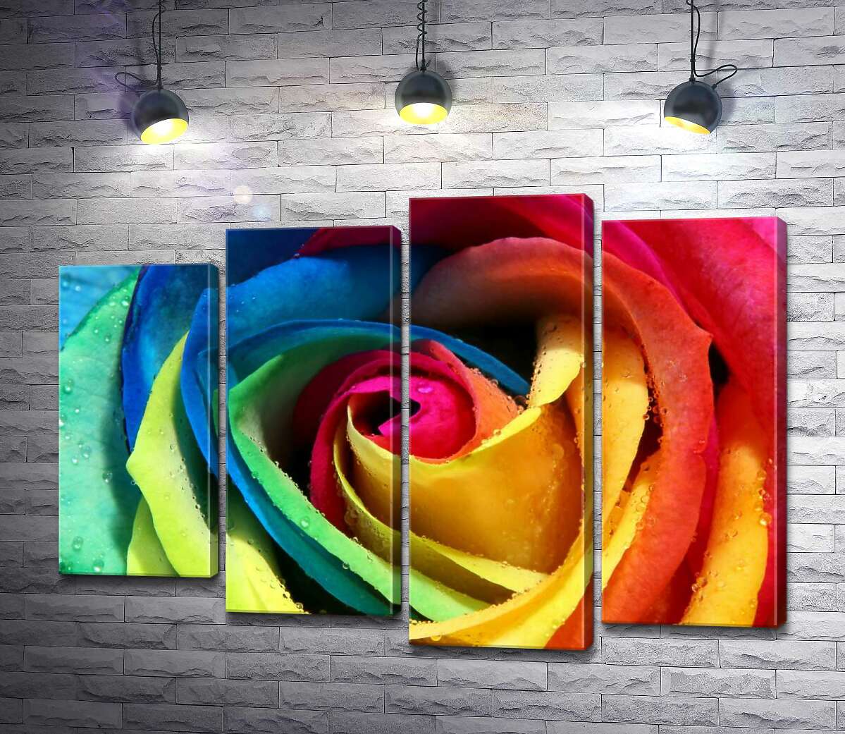 

Модульная картина ArtPoster Бутон радужной розы 132x93 см Модуль №21