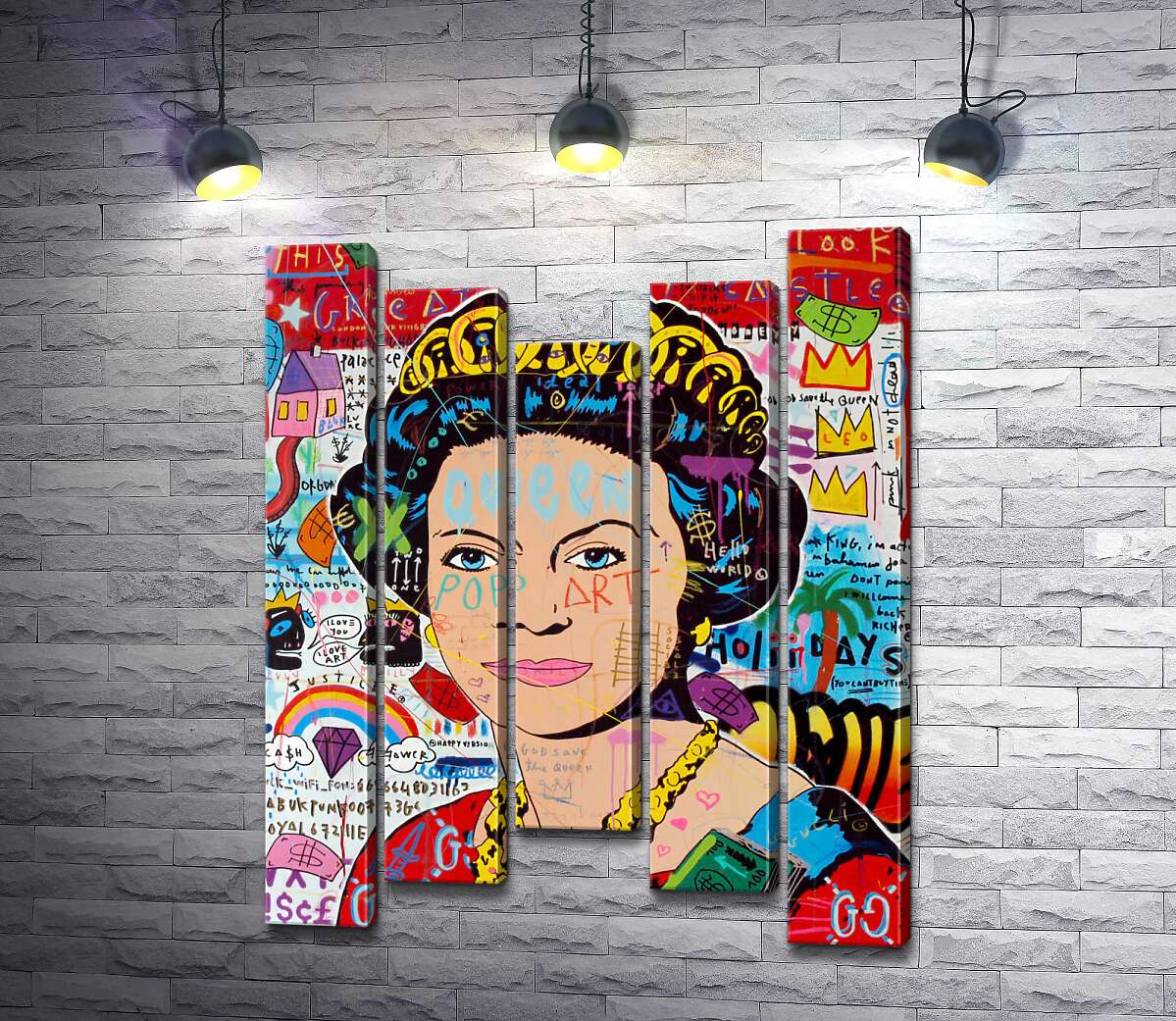 

Модульная картина ArtPoster Боже, храни королеву (God save the queen) - Джисбар 100x131 см Модуль №28