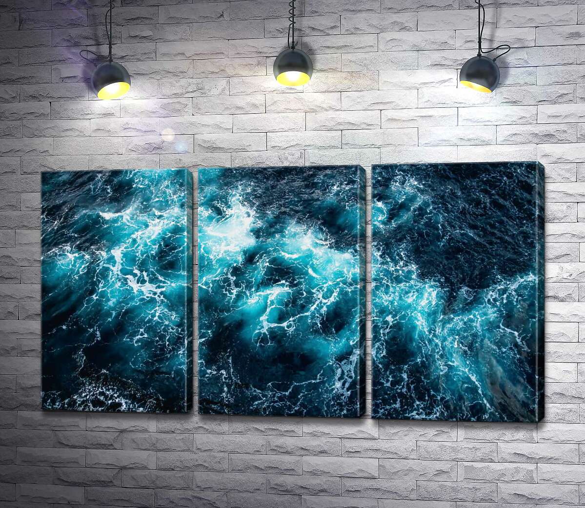 

Модульная картина ArtPoster Бурная бирюза океана 132x73 см Модуль №11