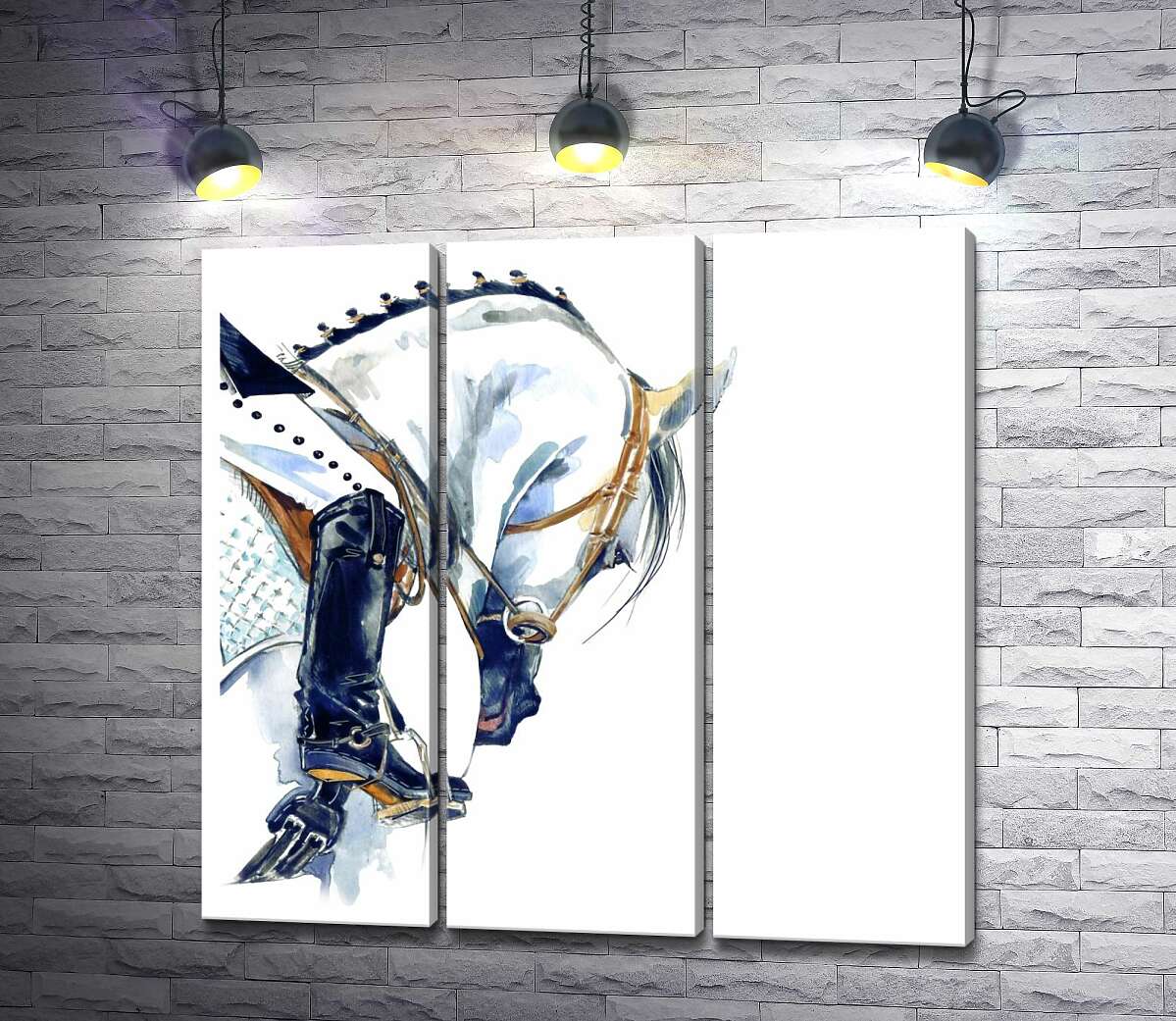 

Модульная картина ArtPoster Всадник на белом коне 132x130 см Модуль №11