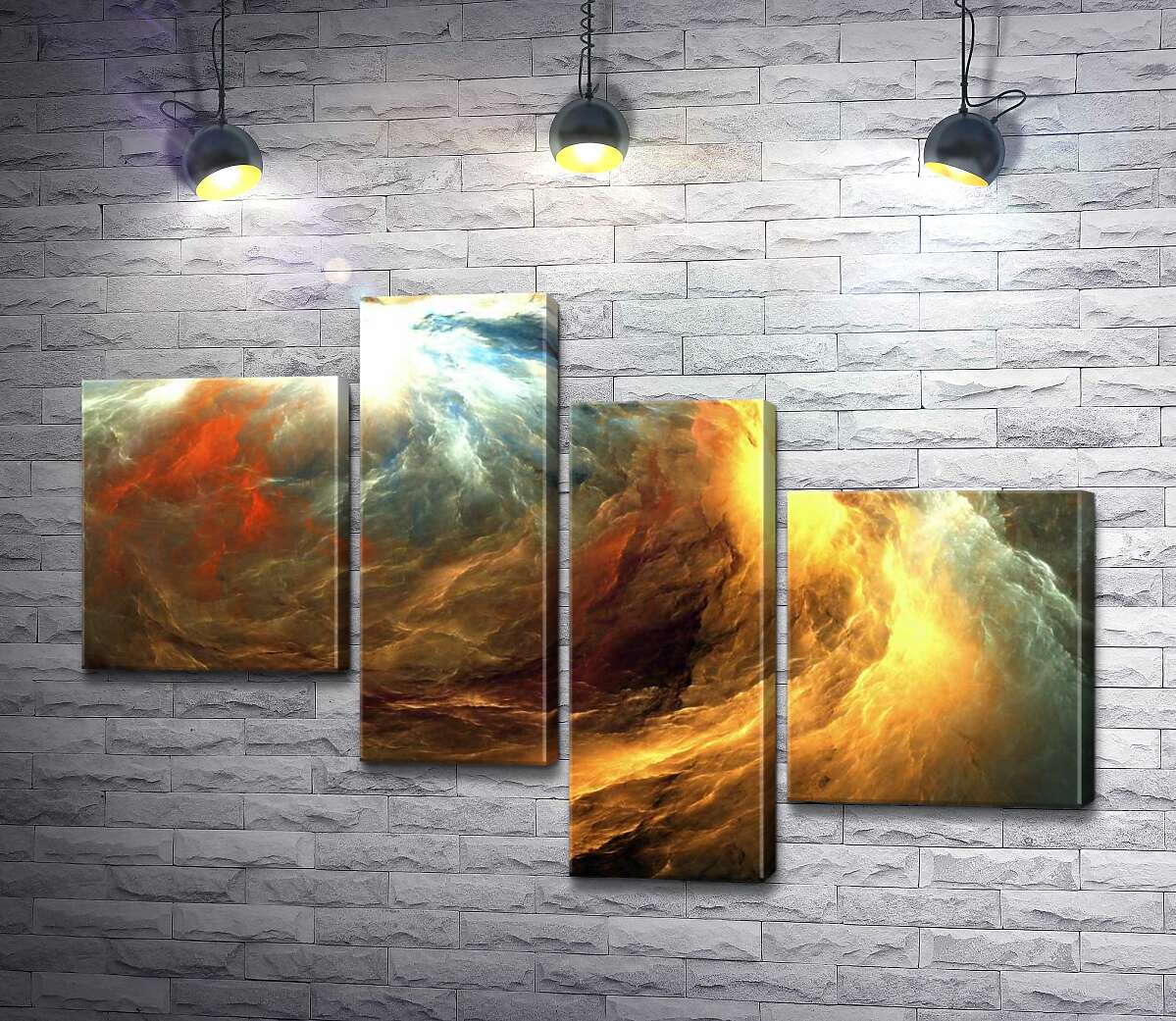 

Модульная картина ArtPoster Вспышки молнии в скоплениях грозовых облаков 130x89 см Модуль №20