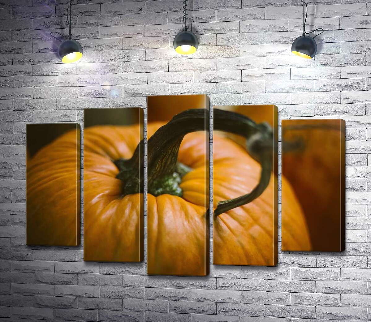 

Модульная картина ArtPoster Блестящие складки желтой тыквы 130x88 см Модуль №26