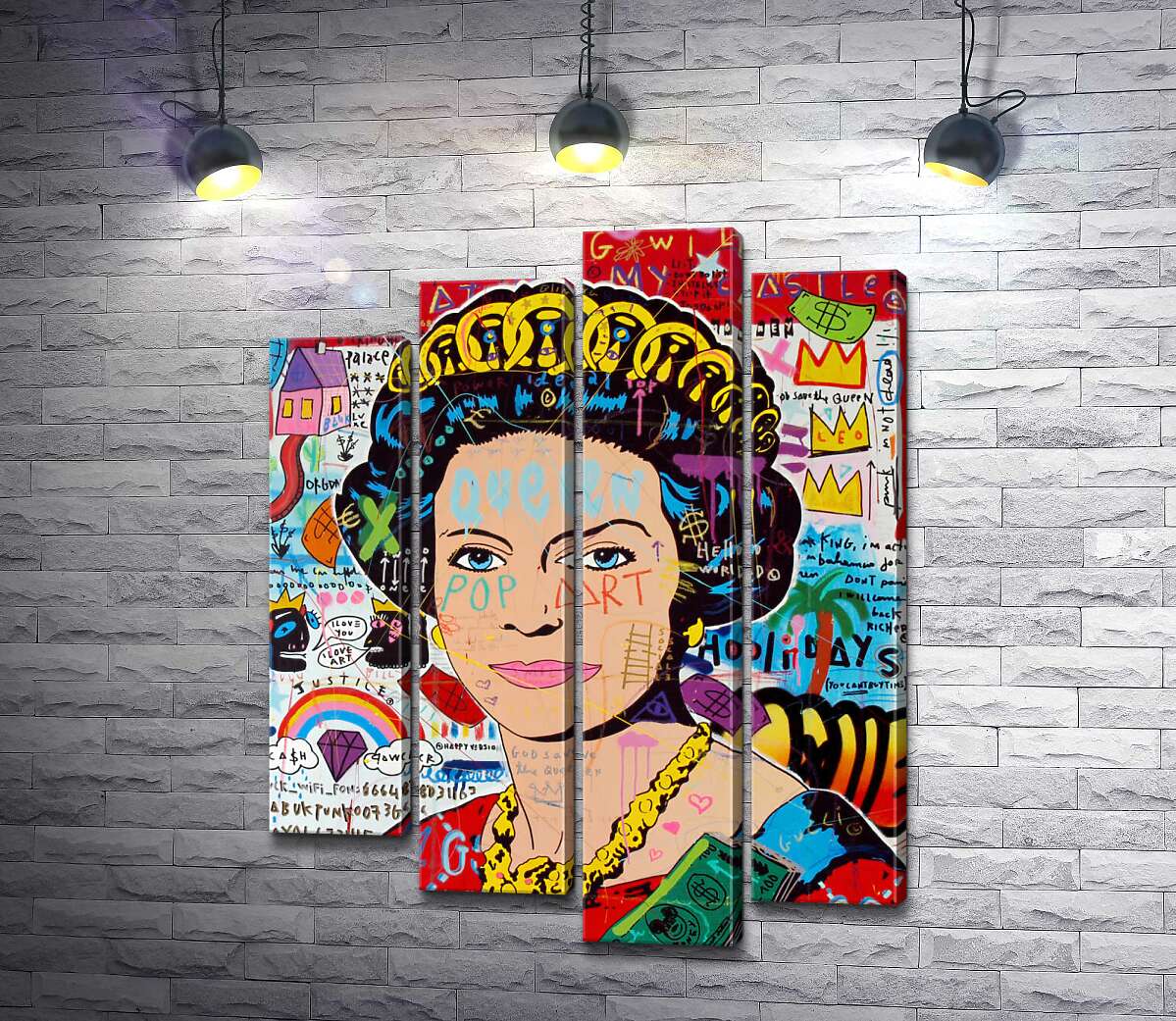 

Модульная картина ArtPoster Боже, храни королеву (God save the queen) - Джисбар 100x131 см Модуль №21