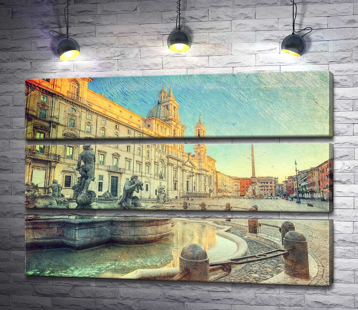 

Модульная картина ArtPoster Восход солнца у фонтана Мавра на римской площади Навона (Piazza Navona) 130x87 см Модуль №13