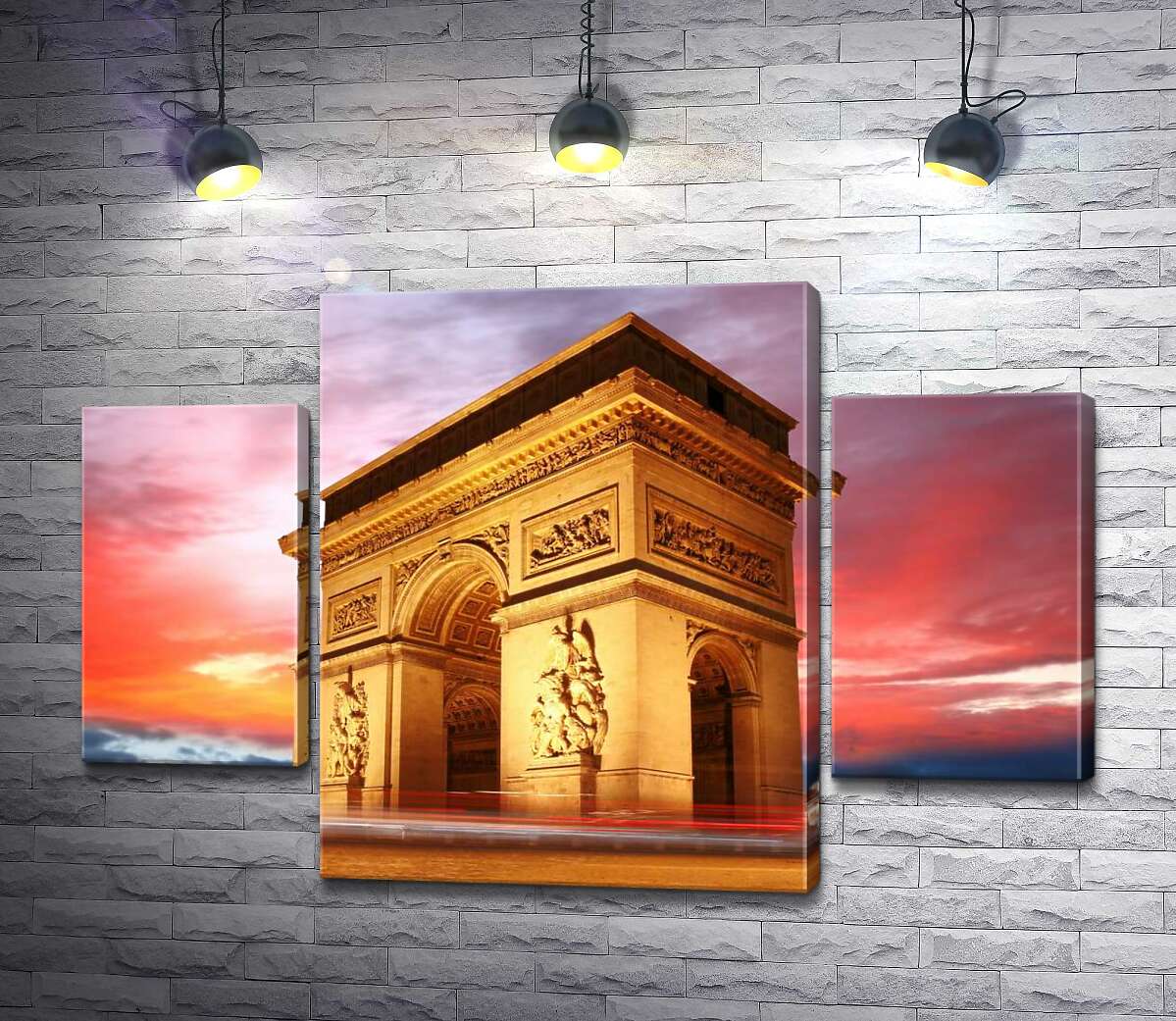 

Модульная картина ArtPoster Величие Триумфальной арки (Arc de Triomphe de l'Étoile) в Париже 100x69 см Модуль №7