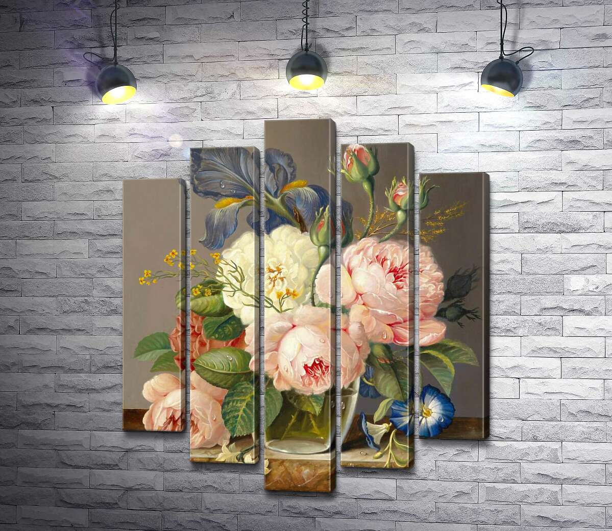 

Модульная картина ArtPoster Винтажный букет цветов 130x158 см Модуль №26