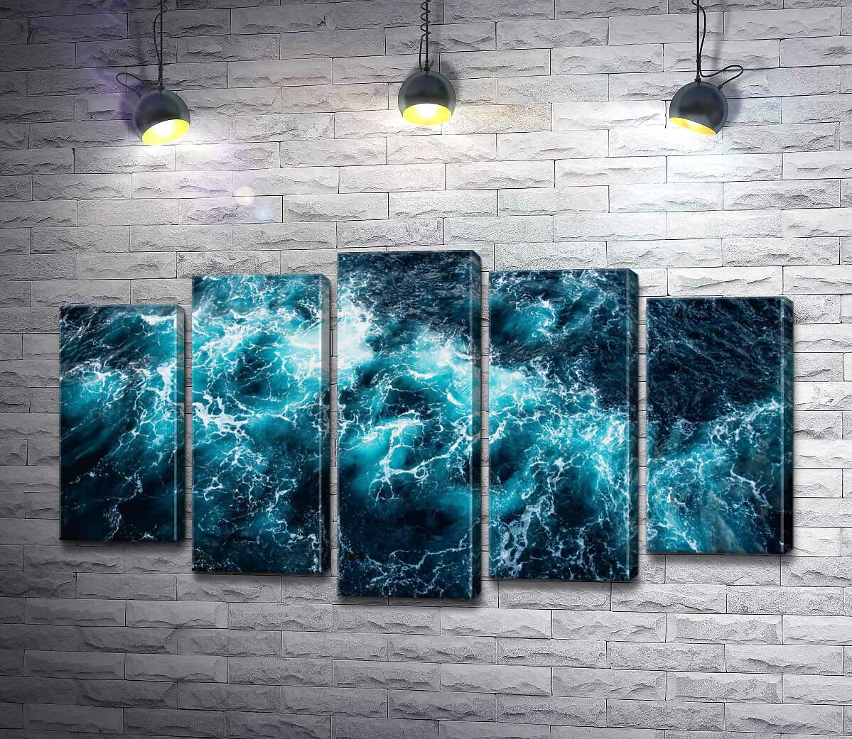 

Модульная картина ArtPoster Бурная бирюза океана 130x74 см Модуль №26