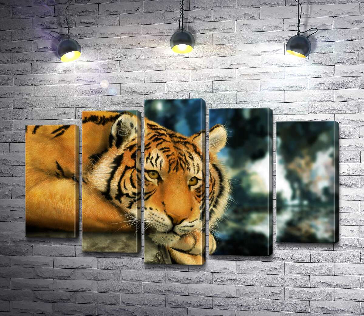 

Модульная картина ArtPoster Бенгальский тигр отдыхает 130x83 см Модуль №26