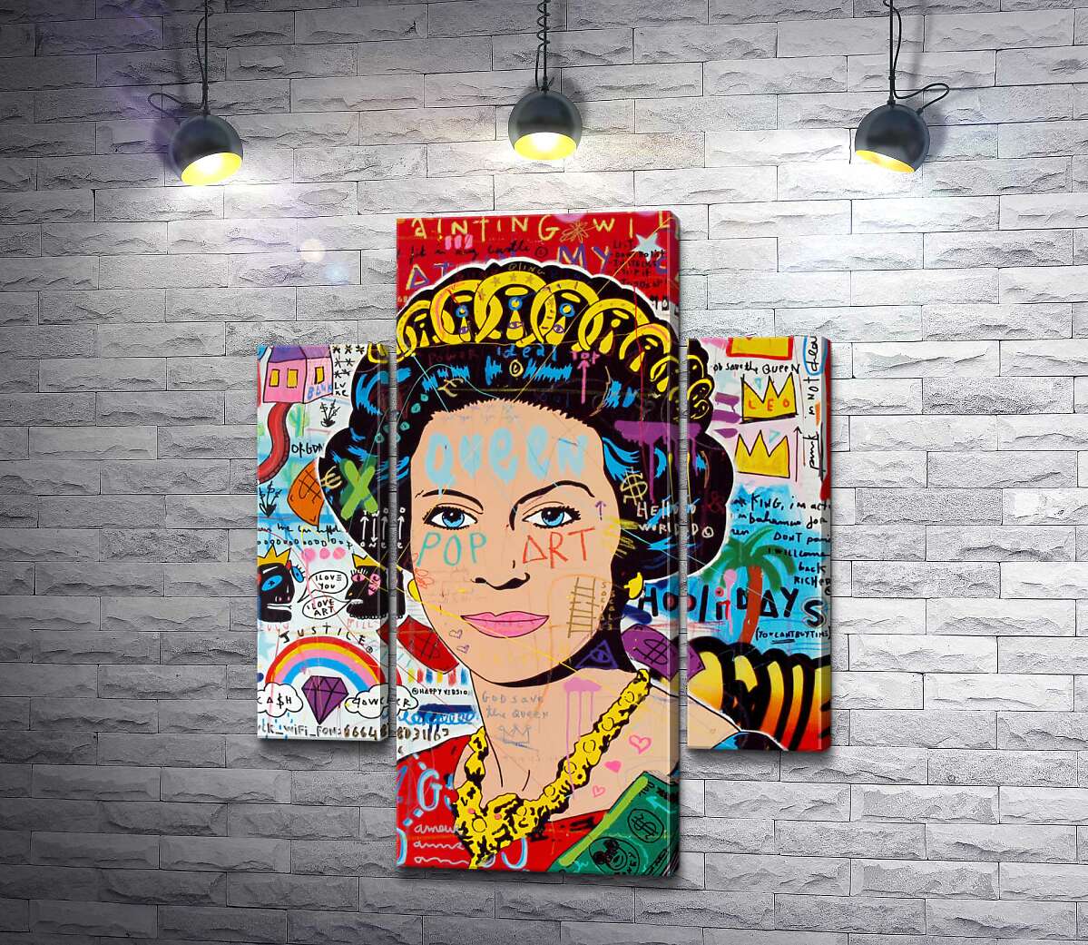 

Модульная картина ArtPoster Боже, храни королеву (God save the queen) - Джисбар 131x169 см Модуль №7