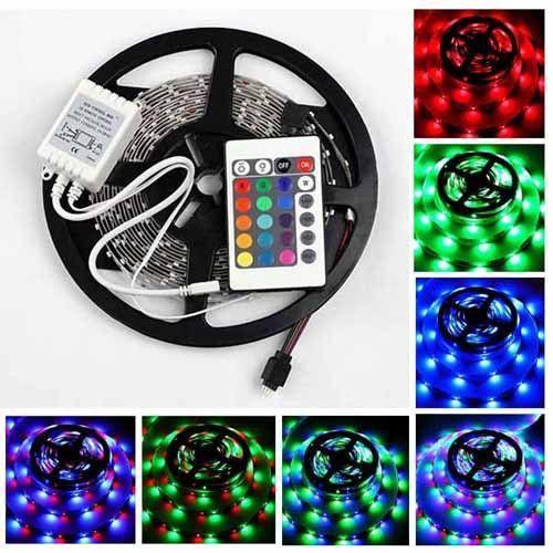 

Светодиодная лента RGB 5 м с контроллером и блоком питания